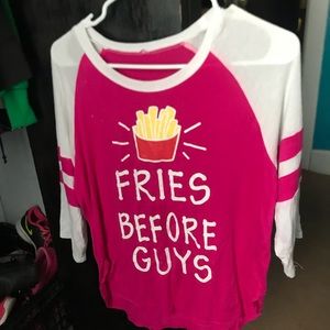 Fries Before Guys tee